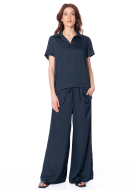 ULI SCHNEIDER, Silktouch PJ-Hose mit ausgestelltem Bein