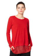 RUNDHOLZ, langärmeliges Leinenshirt mit Seidenanteil 1241290504