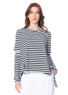  PLUSLAVIE PLÜ, T Shirt mit separaten Stulpen A BIG T SHIRT