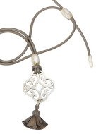 YAEL NADIV, necklace ADA WHITE with horn pendant