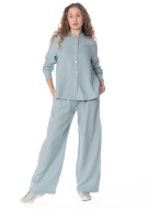 HENRY CHRIST, lässige Leinenhose, lang geschnitten