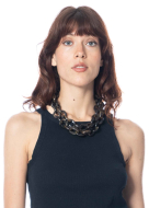 YAEL NADIV, double-strand buffalo horn choker ANGELICA