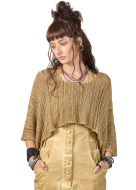 studiob3, kurzer Baumwollpullover CANDY in Dijon Old Dye