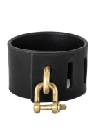 Parts of Four, breites Lederarmband mit Charm (50mm, BLK+MR)