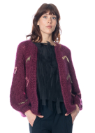 Atelier Basile, cardigan PAULETTE Burgundy