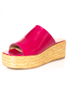 Paloma Barceló, Plateauslipper PILLI mit Bast in fuchsia