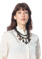 YAEL NADIV, zweireihiger Chocker SANDRA aus Büffelhorn