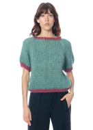 Atelier Basile, Kurzarmpullover TOPPY Meadow Green