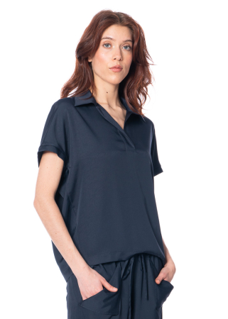 ULI SCHNEIDER, kurzes Silktouch Cape-Poloshirt