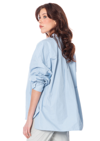 ULI SCHNEIDER, Rüschenbluse aus Baumwoll-Taft