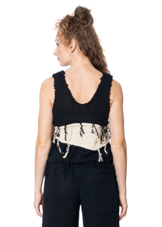 ULI SCHNEIDER, einzigartiges Grobstrick-Top mit recycelter Baumwolle