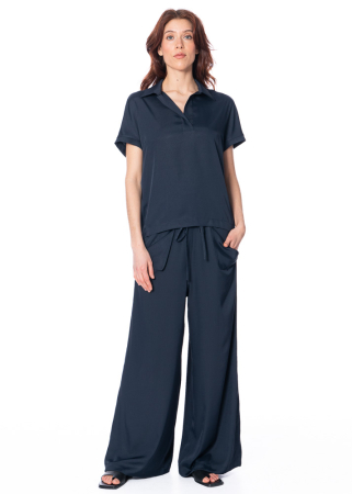 ULI SCHNEIDER, Silktouch PJ-Hose mit ausgestelltem Bein