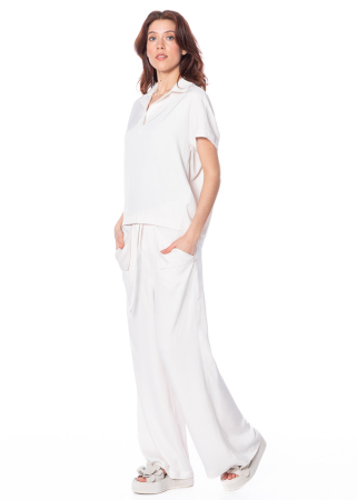 ULI SCHNEIDER, Silktouch PJ-Hose mit ausgestelltem Bein