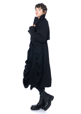 RUNDHOLZ, Ballonkleid aus Leinen und Wolle 2241110917