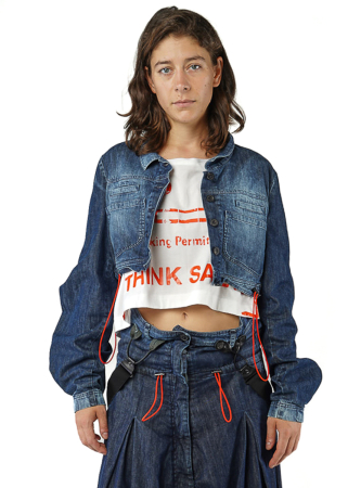 RUNDHOLZ DIP, verkürzte Jeansjacke 1252211109