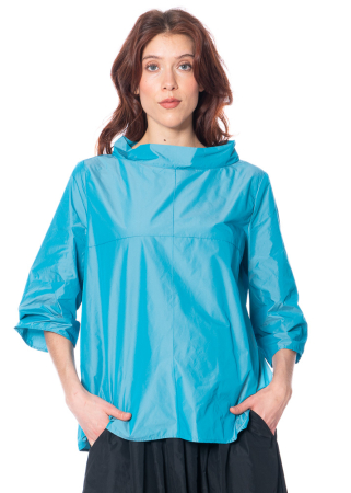 HINDAHL & SKUDELNY, Kragenshirt aus Taft 125B05