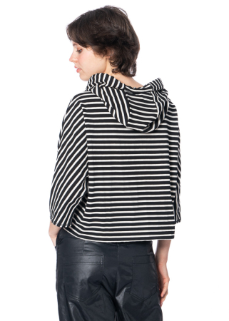 HINDAHL & SKUDELNY, gestreifter Pullover mit Kapuze 125P06