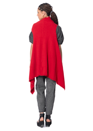 RUNDHOLZ, asymmetrische Strickweste aus Waschbärhaar 1241417505