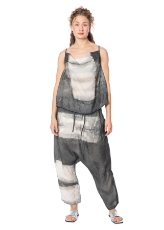 RUNDHOLZ, handbemalte Hose aus Cupro 1251470103