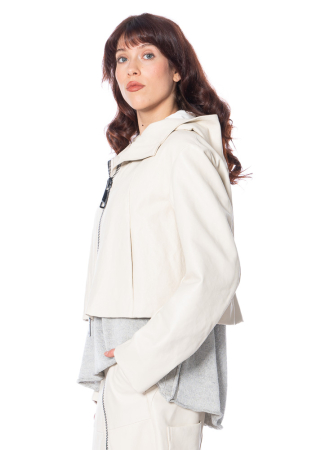 RUNDHOLZ, short leather jacket with hood 1251481102