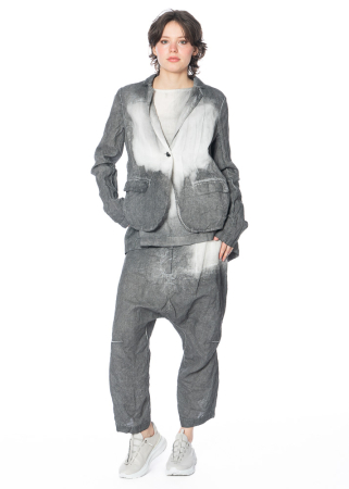 RUNDHOLZ, handbemalte Leinenhose 1251670104