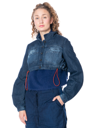 RUNDHOLZ DIP, verkürzte Jeansjacke 1252211109