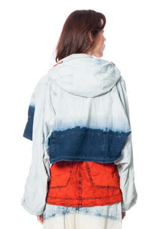 RUNDHOLZ DIP, kurze Jeansjacke in Bleach-Optik 1252261105