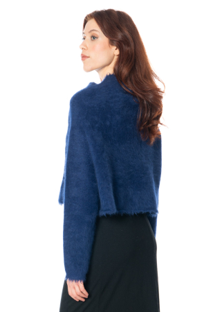 RUNDHOLZ DIP, kurzer Pullover aus Waschbärhaar 1252400701