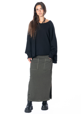 PLUSLAVIE PLÜ, langer Rock mit Fronttaschen PEN SKIRT 1