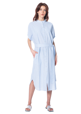 SoSUE, Hemdblusenkleid COWBOY BUTTON DRESS LINEN