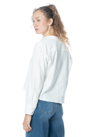 HENRY CHRIST, verkürzte Flanellbluse