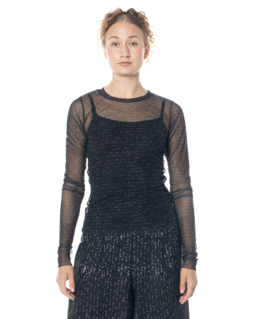 maria calderara, Set aus zwei Tüllshirts mit Lettering-Print