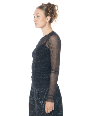 maria calderara, Set aus zwei Tüllshirts mit Lettering-Print