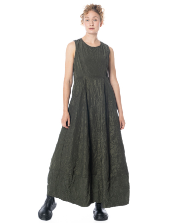 maria calderara, Crinkle-Taftkleid mit Glockensilhouette