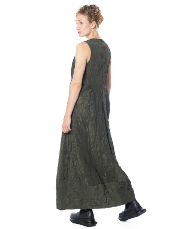 maria calderara, Crinkle-Taftkleid mit Glockensilhouette