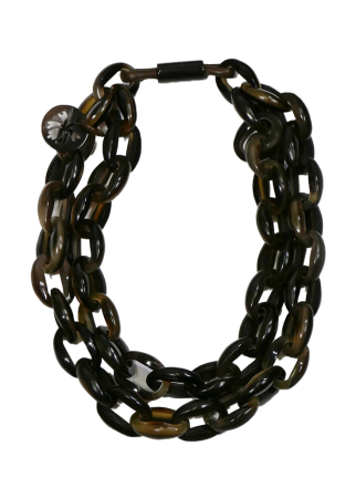 YAEL NADIV, zweireihiger Chocker ANGELICA aus Büffelhorn