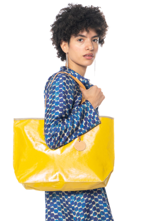 JACK GOMME, elegante Tragetasche aus beschichtetem Leinen BAHIA