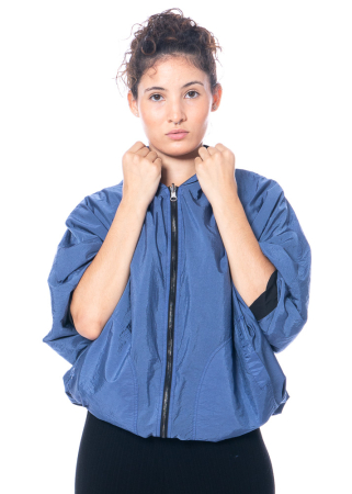 KIMONORAIN, Wendejacke mit Fledermausärmeln in Indigo