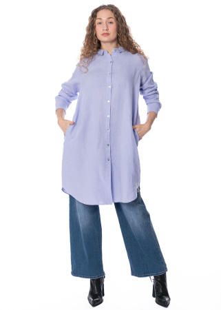 HENRY CHRIST, langes Blusenkleid aus Leinen