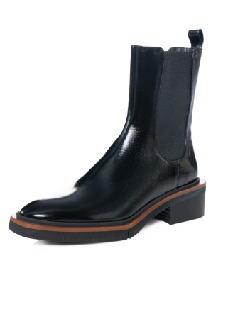 PALOMA BARCELÓ, black boot MONA in glossy look