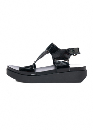 arche, bequeme Lackleder Sandale MYAHME mit Metallicdetail