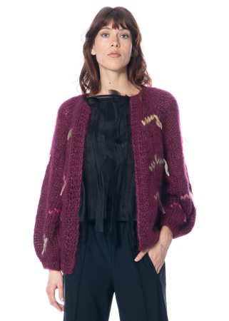 Atelier Basile, Cardigan PAULETTE Burgundy