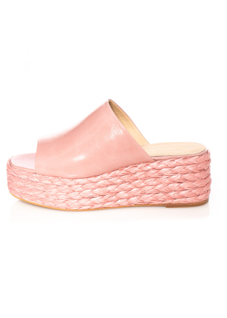 Paloma Barceló, Plateauslipper PILLINE mit Bast in Blush