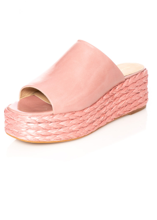 Paloma Barceló, Plateauslipper PILLINE mit Bast in Blush