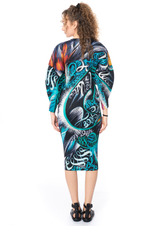 PLEATS PLEASE ISSEY MIYAKE, langes Kleid STORMY