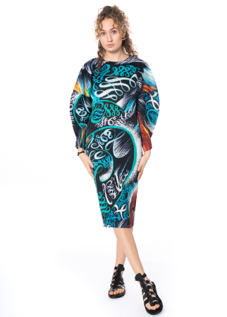 PLEATS PLEASE ISSEY MIYAKE, langes Kleid STORMY