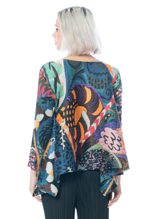 PLEATS PLEASE ISSEY MIYAKE, Bluse mit aufwendigem Schnitt SNOWRUNNER DARK