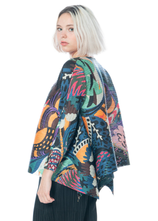 PLEATS PLEASE ISSEY MIYAKE, Bluse mit aufwendigem Schnitt SNOWRUNNER DARK