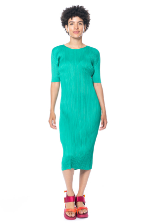 PLEATS PLEASE ISSEY MIYAKE, komfortables Kleid MAY in Grün