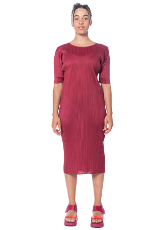 PLEATS PLEASE ISSEY MIYAKE, komfortables Kleid MAY in Bordeaux